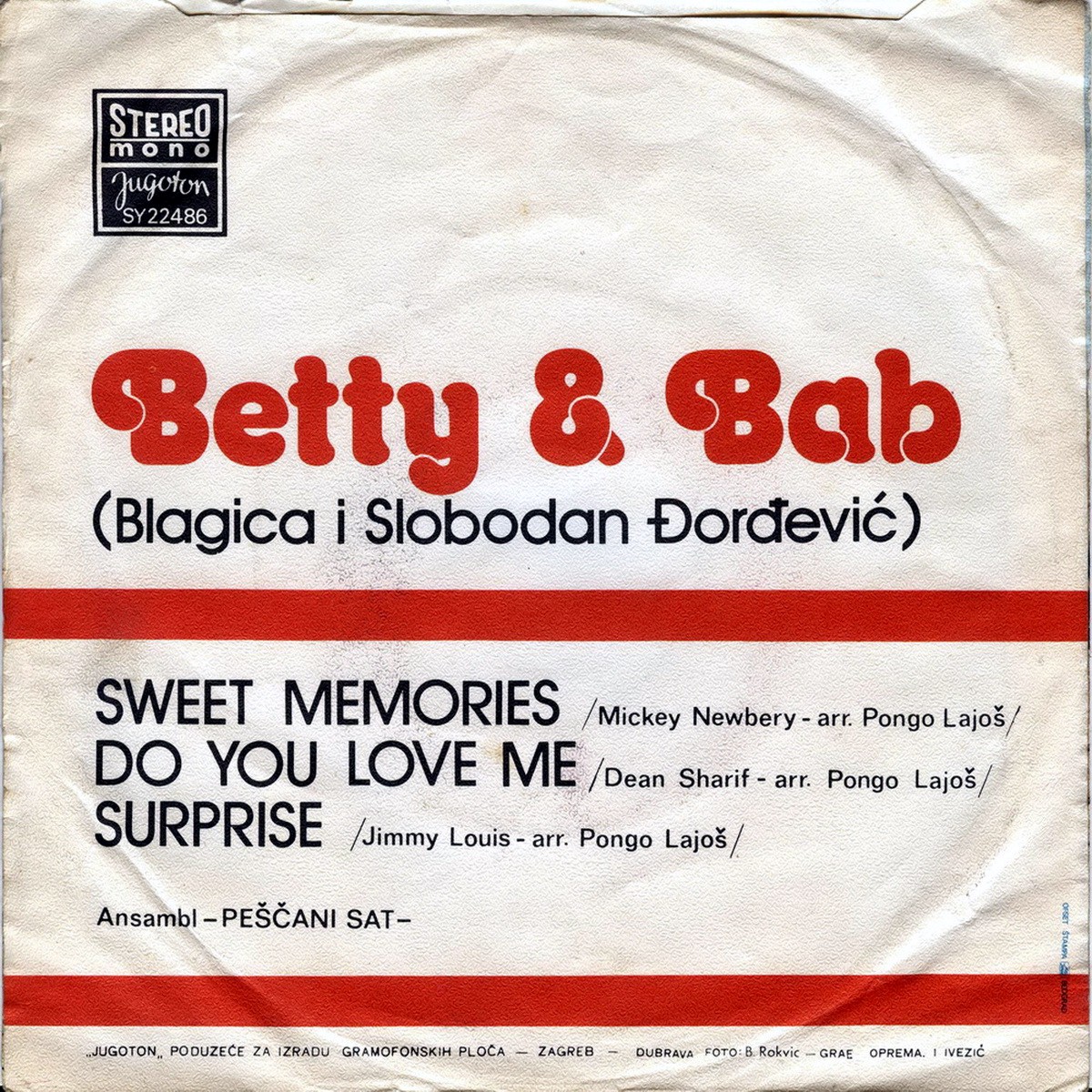 Beti Djordjevic 1973 Sweet memories b