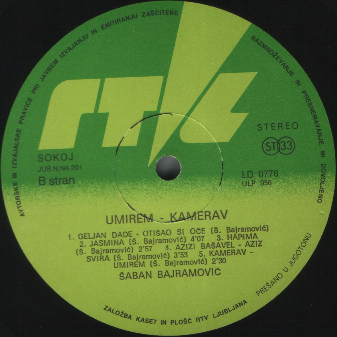 Saban Bajramovic 1982 B