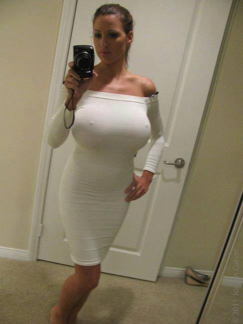 busty chick with hard nips in dress